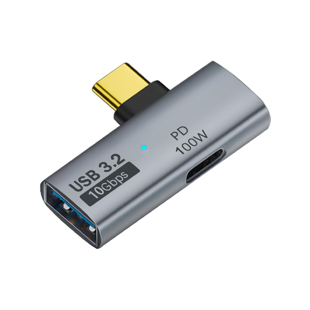 2 in 1 USB C to OTG Adapter With PD 100W