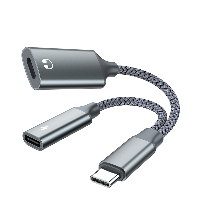 2 IN1 USB C Audio Adapter with PD