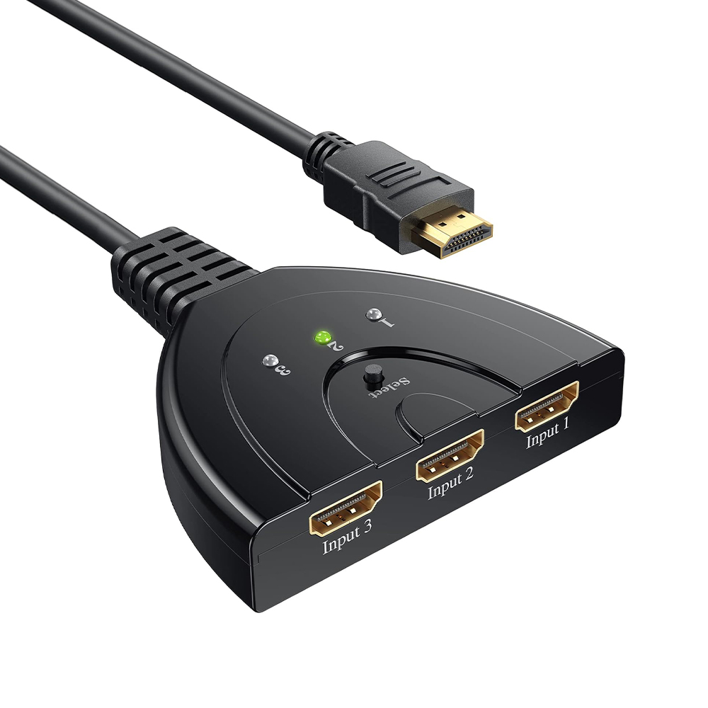 HDMI Splitter Adapter Cable,HDMI Splitter 3 in 1 Out