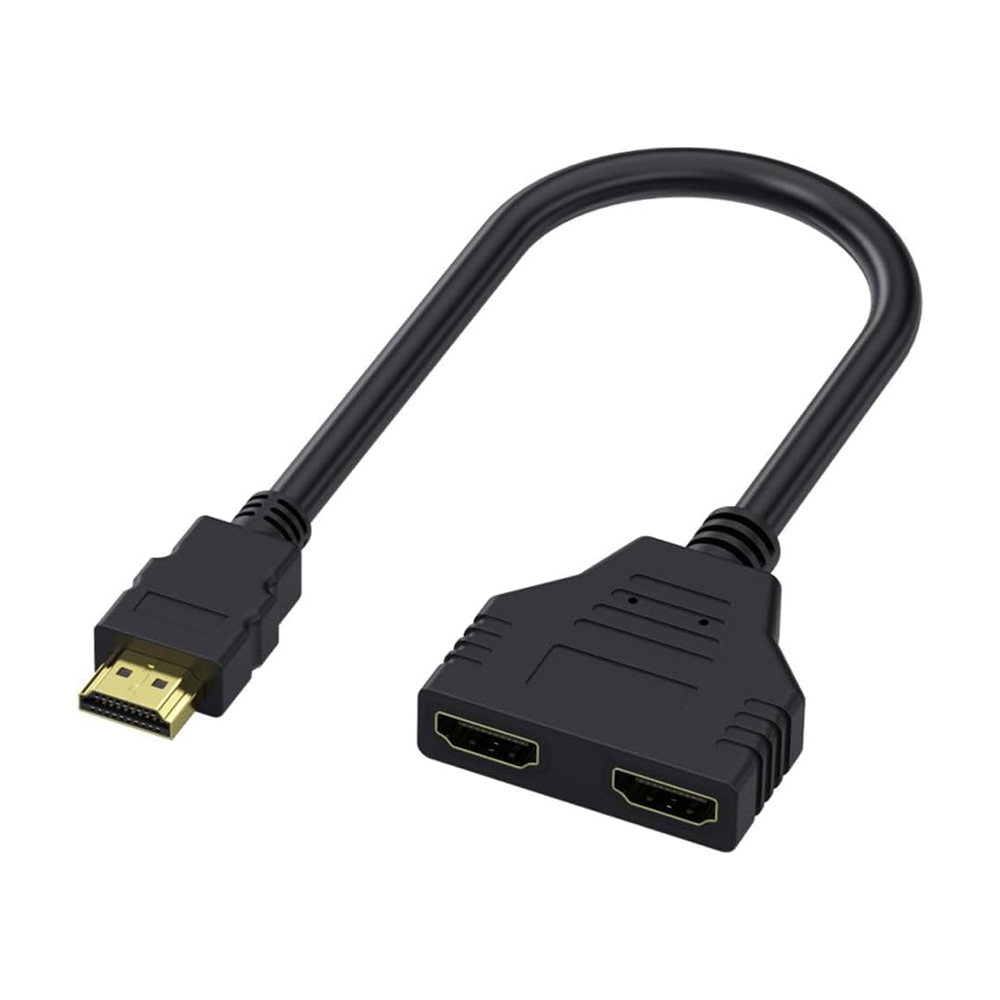 HDMI Splitter Adapter Cable,HDMI Splitter 1 in 2 Out,HDMI Male to Dual HDMI Female