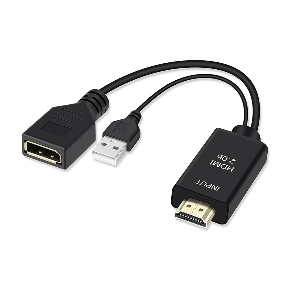 HDMI Male to DP Female + USB power ,Hd to dp Cable Converter Adapter ,HDMI to DisplayPort Adapter