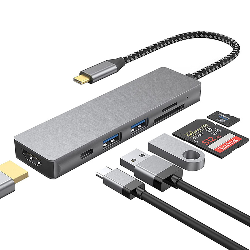 6 in 1 USB C Docking Station