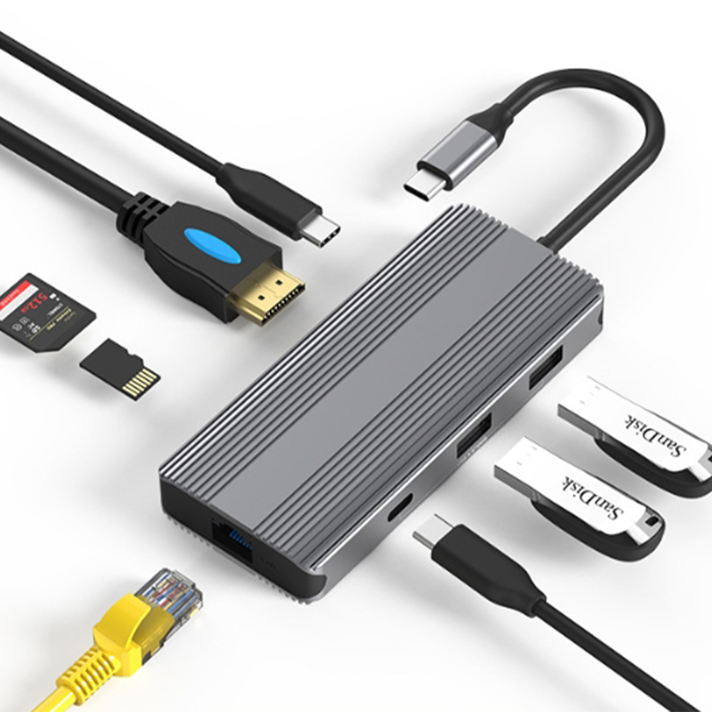 8 in 1 USB C Docking Station