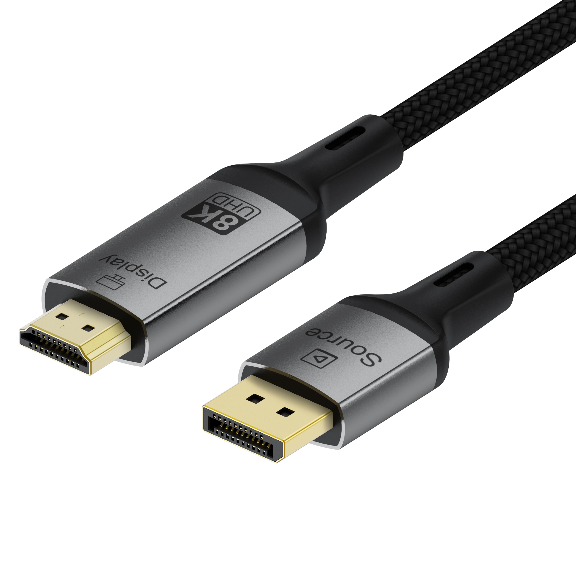 Displayport 1.4 cable supports high resolutions, such as 8K(7680x4320)@60Hz, 5K(5120x2880)@60Hz, 4K@144Hz, 2K@240Hz, 1080P@240Hz. It also support Dynamic HDR and HDCP 2.2.